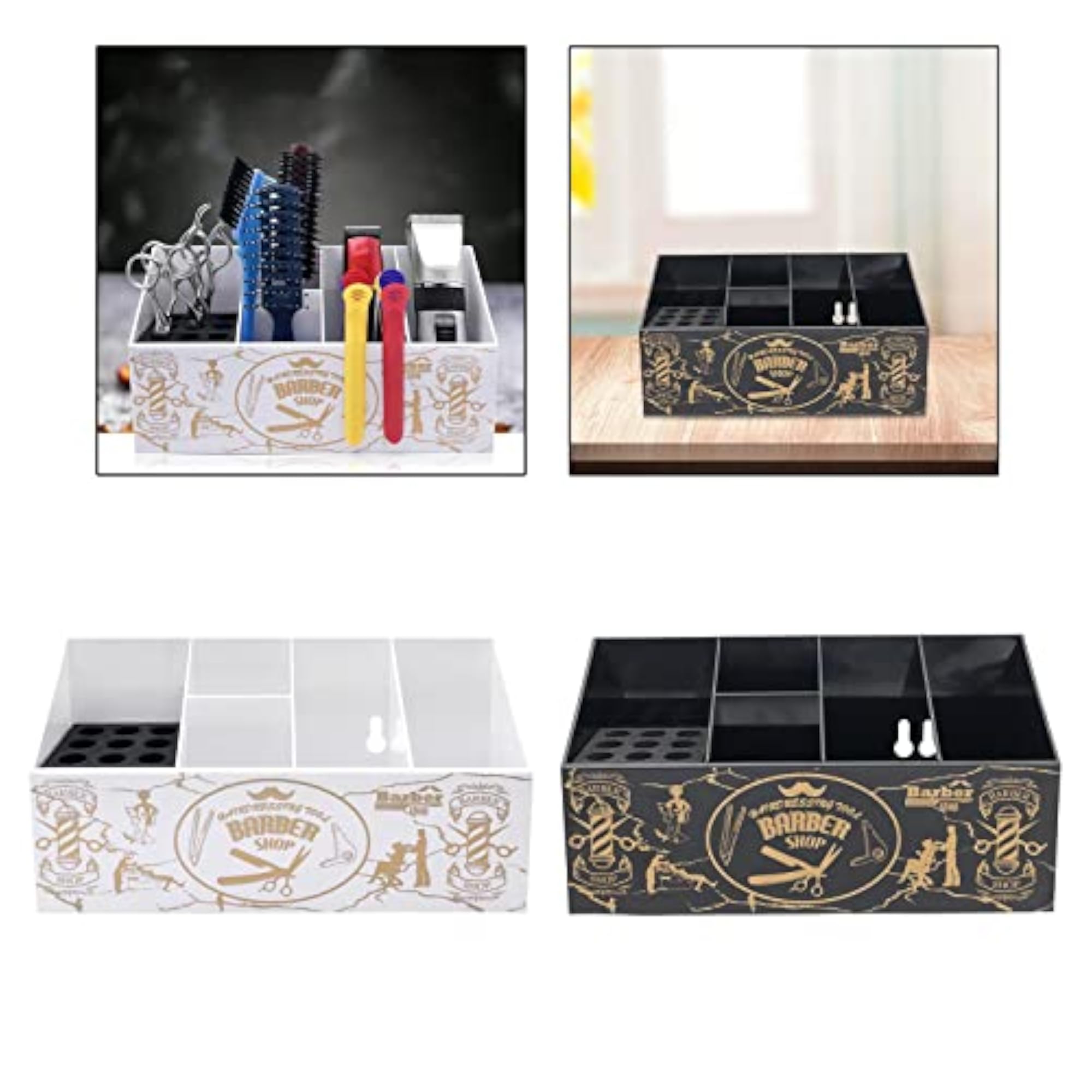 Barber Supplies Storage Box with 5 Compartments